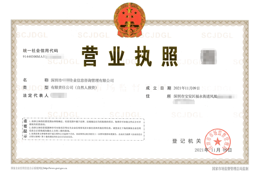 注册管理咨询公司